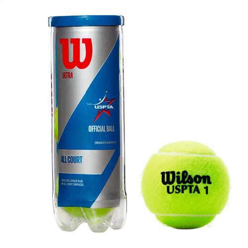 Imagen 1 de 3 de Tubo Pelotas Tenis Wilson Ultra All Court Uspta X 3