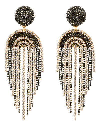 Pendientes Colgantes Largos Con Borlas Elegantes Para Mujer