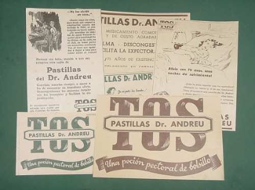 Lote Publicidad 9 Publicidades Pastillas Doctor Andreu 1930