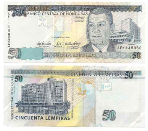 Billete  Honduras 50 Lempiras Año 2004 Sin Circular