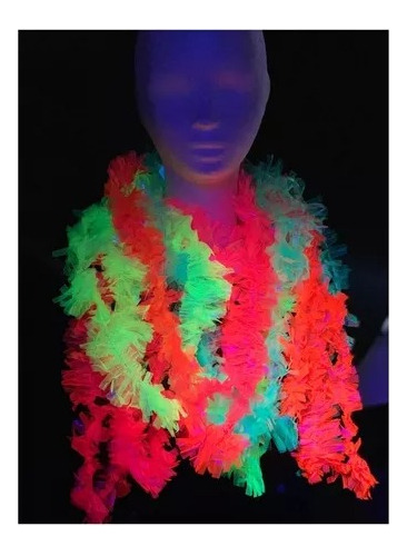 Collar Bicolor Fluo Hawaiano X 10 Plastico Cotillon Carioca 