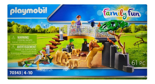 Playmobil Recinto Exterior De Leones 61 Pz Family Fun 70343