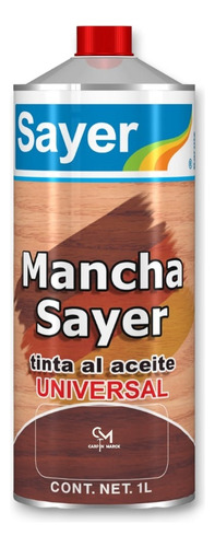 Tinta Para Madera Marca Sayer Lack 1 Lt Base Aceite Muebles