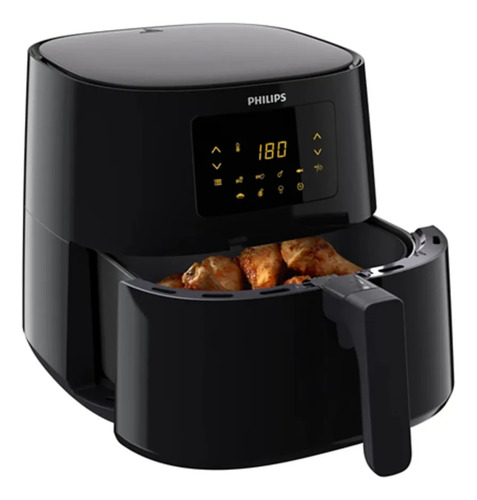Freidora De Aire Digital Philips Hd9270/91 6.2 Litros 2000w Color Negro