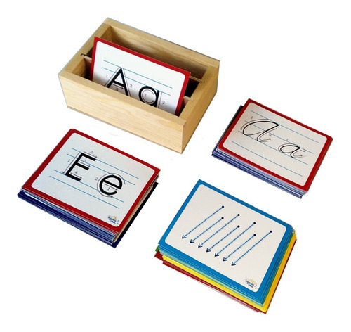Imagen 2 de 6 de Ingeniacrea 3 Pack Tarjetas Montessori Trazos/cursiva/molde