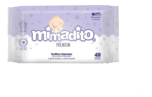 Imagen 2 de 5 de Toallitas Húmedas De Bebé Mimadito Premium 48 Unidades Mb