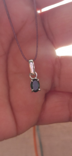 Dije Plata Con Turmalina Natural