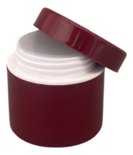 Pote Doble Fondo P/crema X 15cc Cosmetica Bordo- 10 Unidades