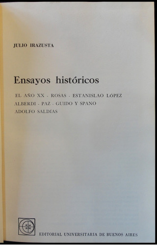 Ensayos Históricos 1820. 1ra. Edición. 48n 269