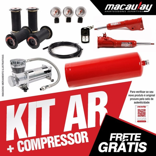 Fiat 147 - Suspensão Ar 8mm Com Compressor Macaulay Oficial