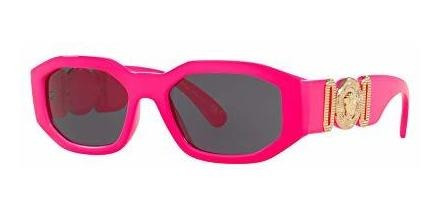 Gafas De Sol Unisex Fuxia Fluo Frame, Lentes Grises Ycp7t