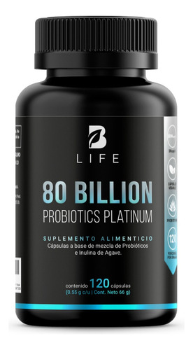 80 Billones D Probioticos 120 Cápsulas Con 11 Cepas B Life.