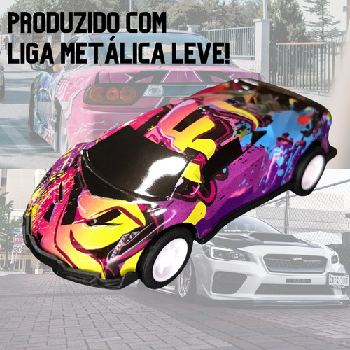 Kit De 6 Carrinhos Liga Leve Movidos A Fricção Com 3 Temas