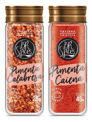 Kit Pimenta Calabresa E Pimenta Caiena Br Spices