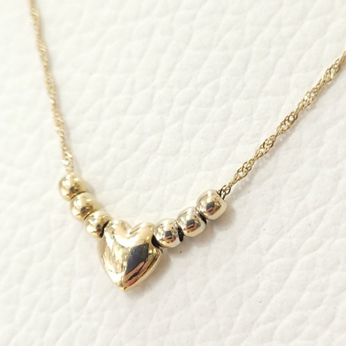 Imagen 2 de 3 de Conjunto Cadena Dijes Oro 18k 1,3grs 40cm Brumat