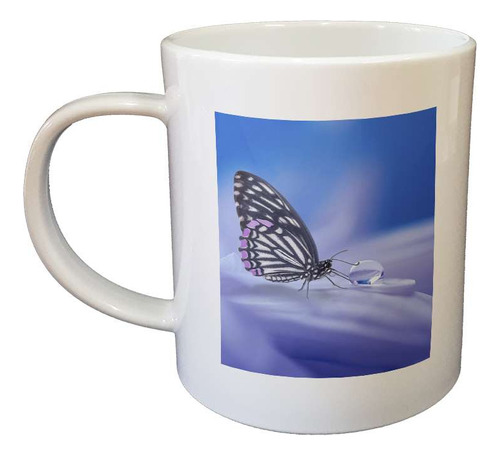 Taza De Plastico Aves 4 Mariposa Fondo Agua Gotas