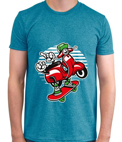 Playera Moto Vespa Scooter Skater