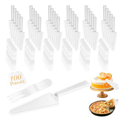 Utensilios Para Postres Desechables Con Tenedor Y Espátula D