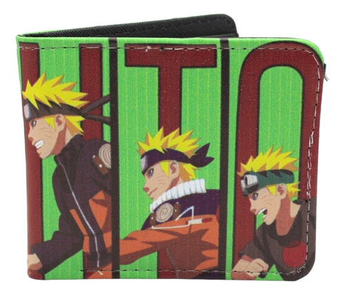 Cartera Verde De Naruto - Letras Evolución  - Anime