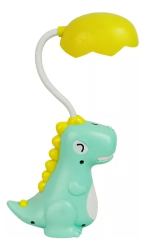Lámpara De Escritorio Luz Led, Dinosaurio Y Cuidar La Vista Verde Claro