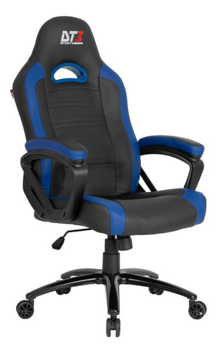 Cadeira de escritório DT3sports GTX gamer ergonômica  azul com estofado de couro sintético