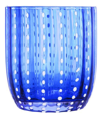 2 Copos Wolff Orquídea De Vidro Azul 300ml