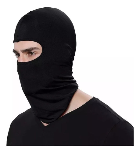 Balaclava De Lycra Negro Táctica, Moto, Trecking, Ciclismo 