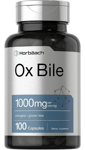 Horbaach I Ox Bile | 1000mg I 100 Capsulas I Usa Sabor Neutro