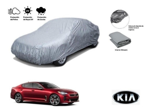 Cubierta Funda Cubre Auto Afelpada Kia Stinger 3.3l 2019