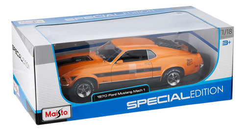 Maisto 1:18 Edición Especial 1970 Ford Mustang Mach 1, Naran