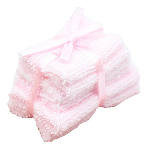 Juego De Toallas Para Casa De Muñecas, Toalla De Baño Rosa