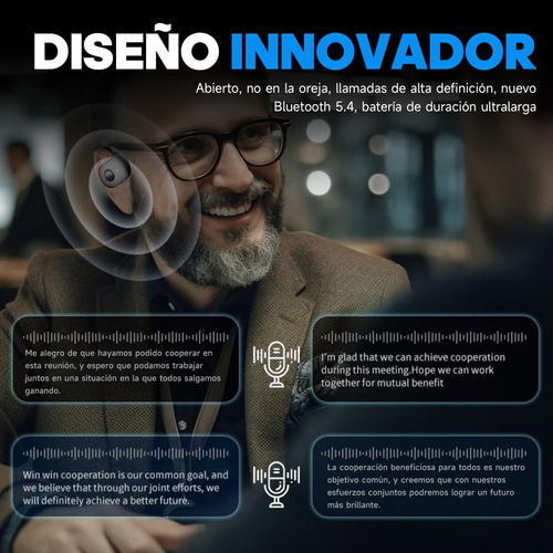 Tradutor De Idiomas Em Tempo Real, Fones De Ouvido