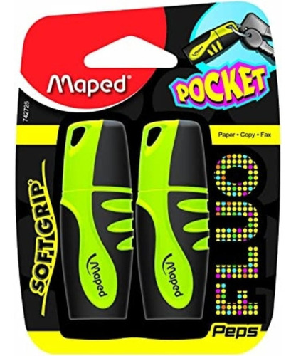 Resaltador Mini Maped Pocket Pack X 2 Unidades