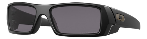 Óculos de sol Oakley Sport 0OO901411-19261 61, design espelhado, cor cinza com moldura de plástico cinza, lente injetada cinza clássica, haste de nogueira cinza com corrente preta - 0OO9014