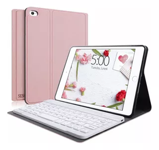 Funda Con Teclado Para iPad Mini 5/4/3/2/1 (rosa, Wireless)