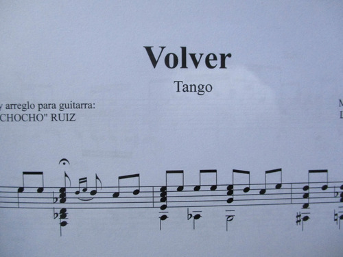 Partitura Carlos Gardel, Tangos - Guitarra