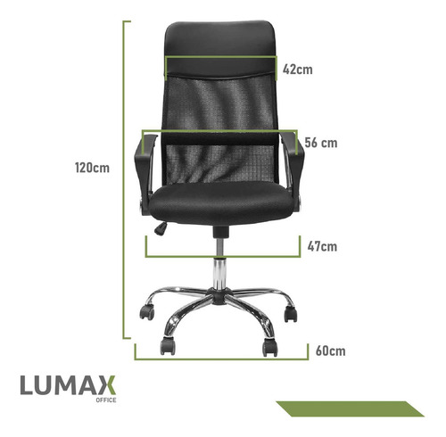 Silla Ejecutiva Mesh Ergonómica Respaldo Oficina Regulable Color Negro