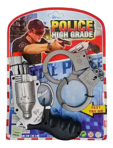 Set Policía Revolver Y Esposas Ploppy 361283