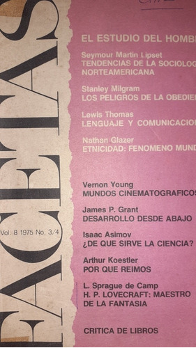 Facetas-revista Cine Comunicacion Lenguaje Libros 1975