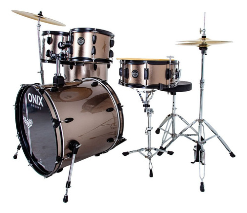 Bateria Nagano Onix Smart 22 Com Banco Pratos Completa 22/14