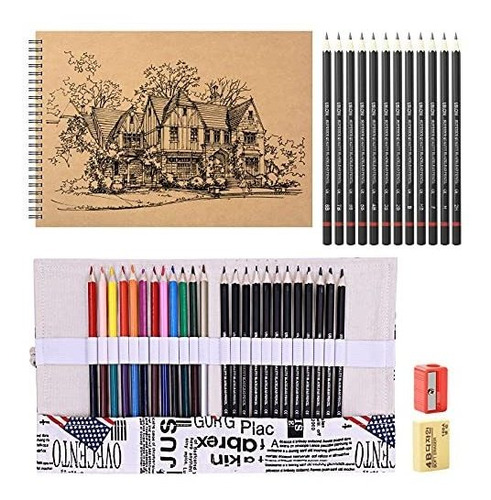 Cuadernos - Homemall Sketching Pencils Set, Drawing Supplies