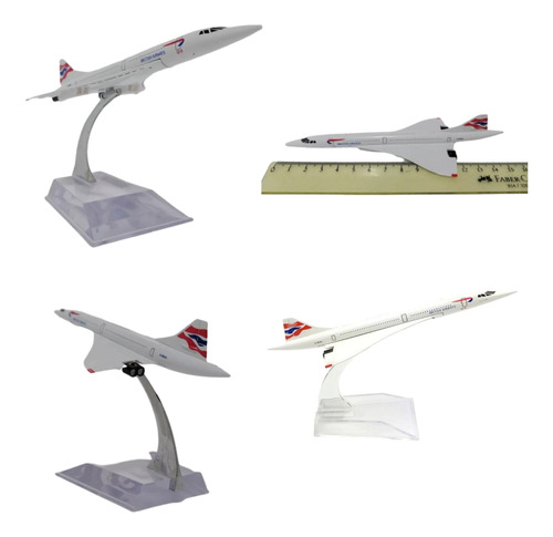 Avión A Escala 1:400//concorde British //15cms De Largo 