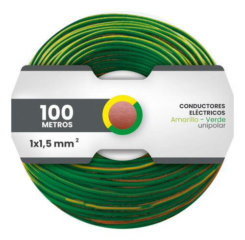 Cable Unipolar 1,50mm Pvc Verde/amarillo Argenplas (x 100mt)