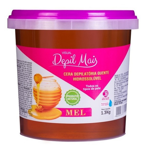 Cera Depilatória Visual Depil Mais Mel Micro-ondas 1300g