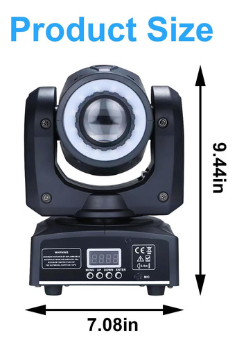30w Led Luz De Cabeza Móvil 8 Colores 8 Patrones Luces Focos