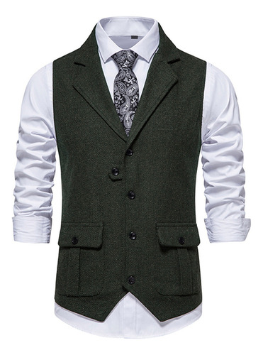 Chaqueta De Solapa Vintage For Hombre Chaleco De Tweed De .