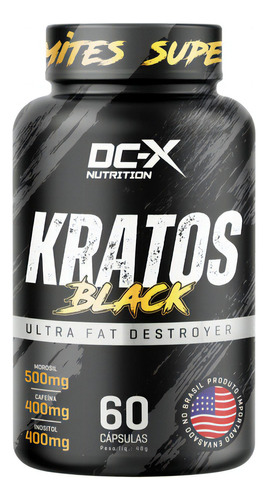 Kratos Black Ultra Fat Destroyer 60 Capsulas Dcx Nutrition Sabor Neutro