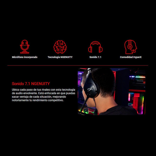 Imagen 6 de 9 de Audífonos gamer HyperX Cloud Stinger S HHSS1S-AA negro