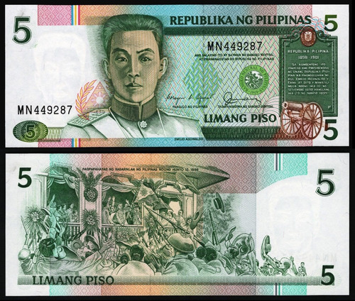 Filipinas Billete De 5 Piso Del Año 1995 - Sin Circular