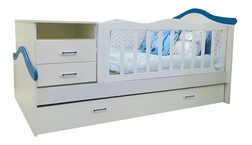 Cuna Cama Funcional Cajonera Baulera Cambiador Infantil Bebe